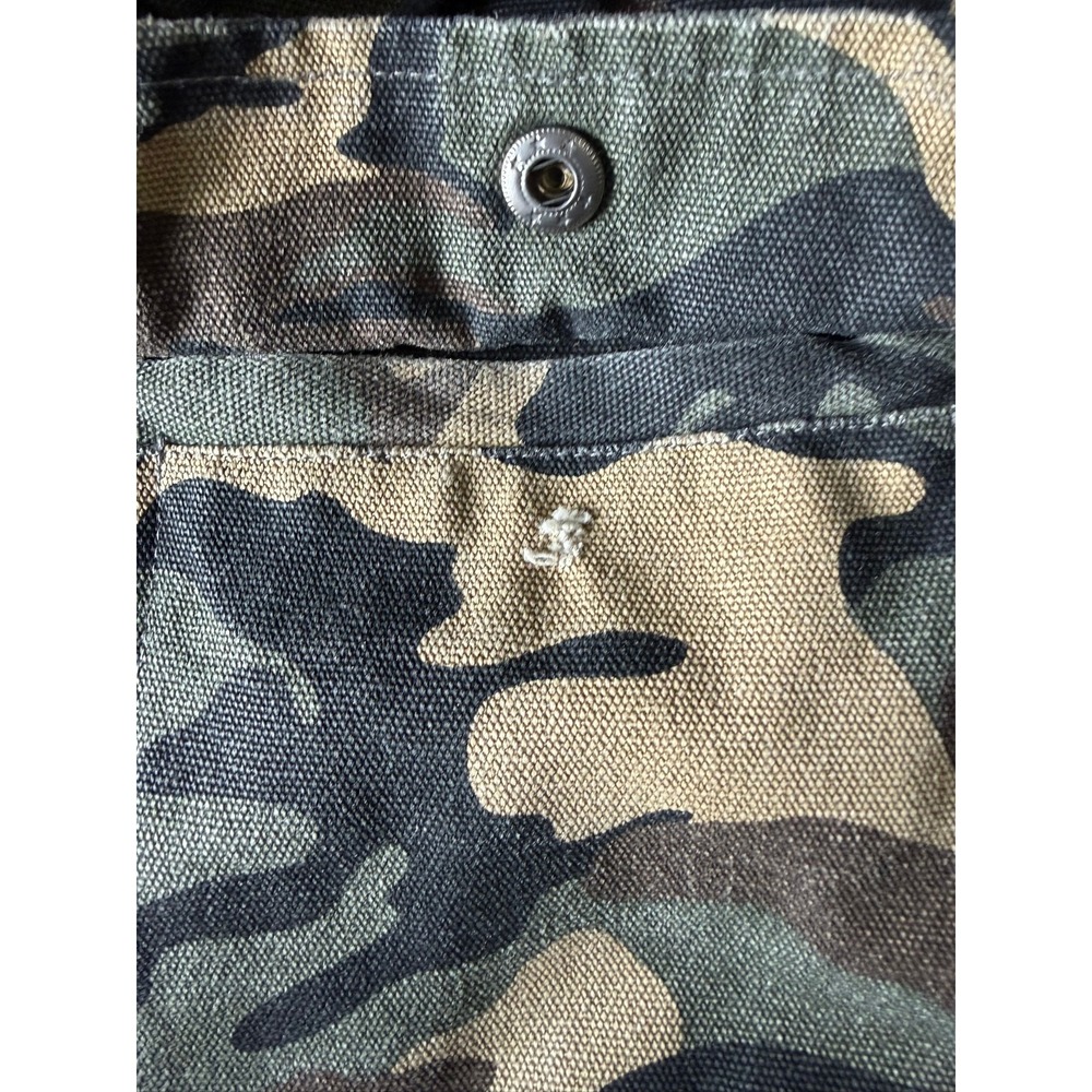 Matix Camo Hooded Vest Mens XL Green Brown Camouflage Quilted Lined Canvas Skate - Picture 4 of 4